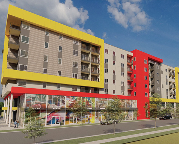 Rendering of building