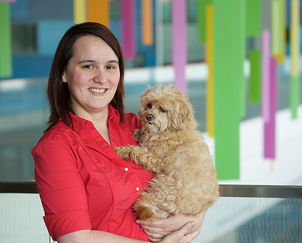 Whitney Romine with dog
