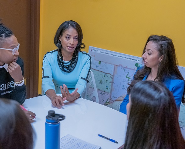 Lisa Calderón discussing policy