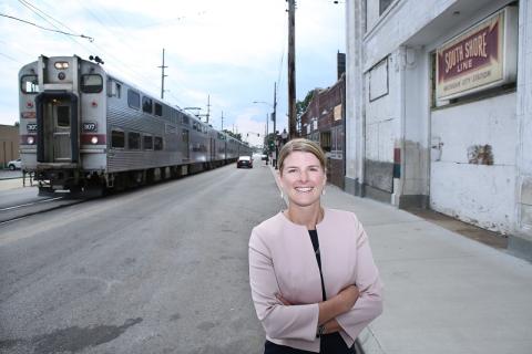 Leah Konrady standing in Indiana