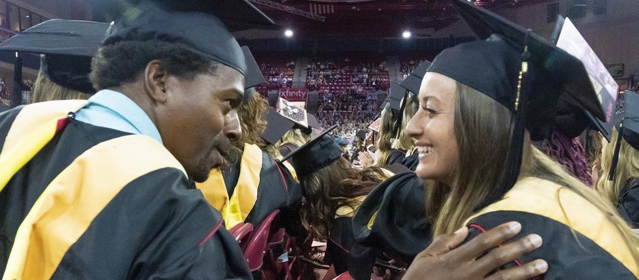 Grad Commencement students